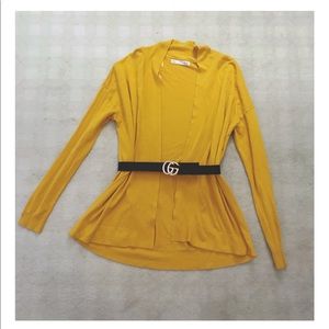 Yellow cardigan